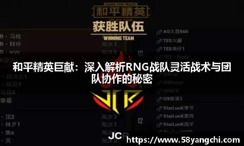和平精英巨献：深入解析RNG战队灵活战术与团队协作的秘密
